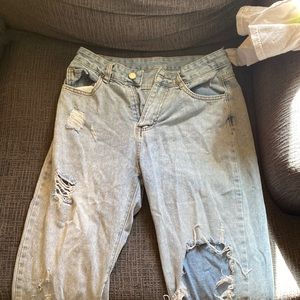 mom ripped jeans. lightly used